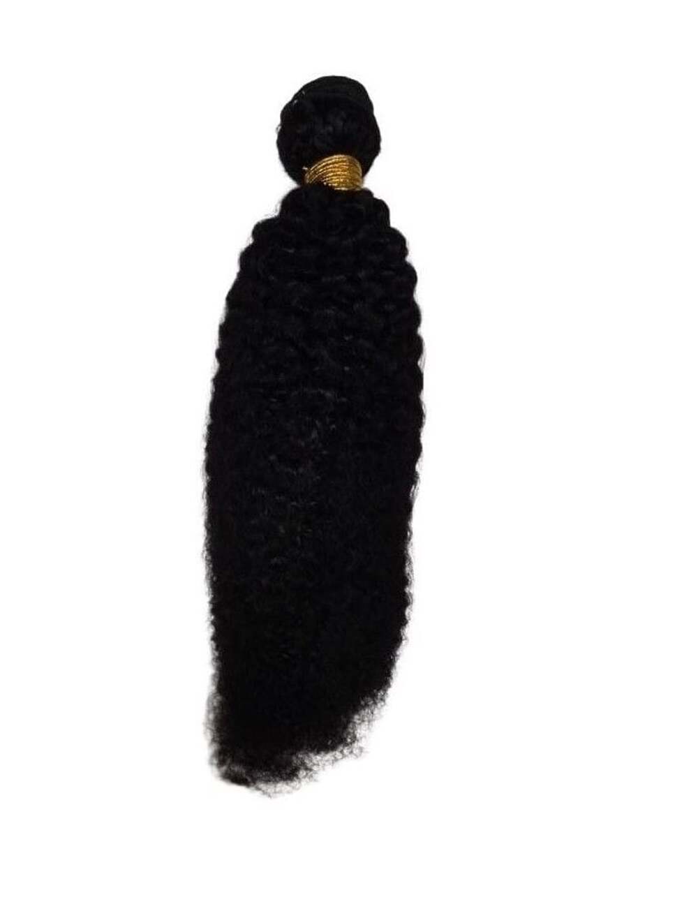Human Hair Kinky Curly Weave Size 20" Black